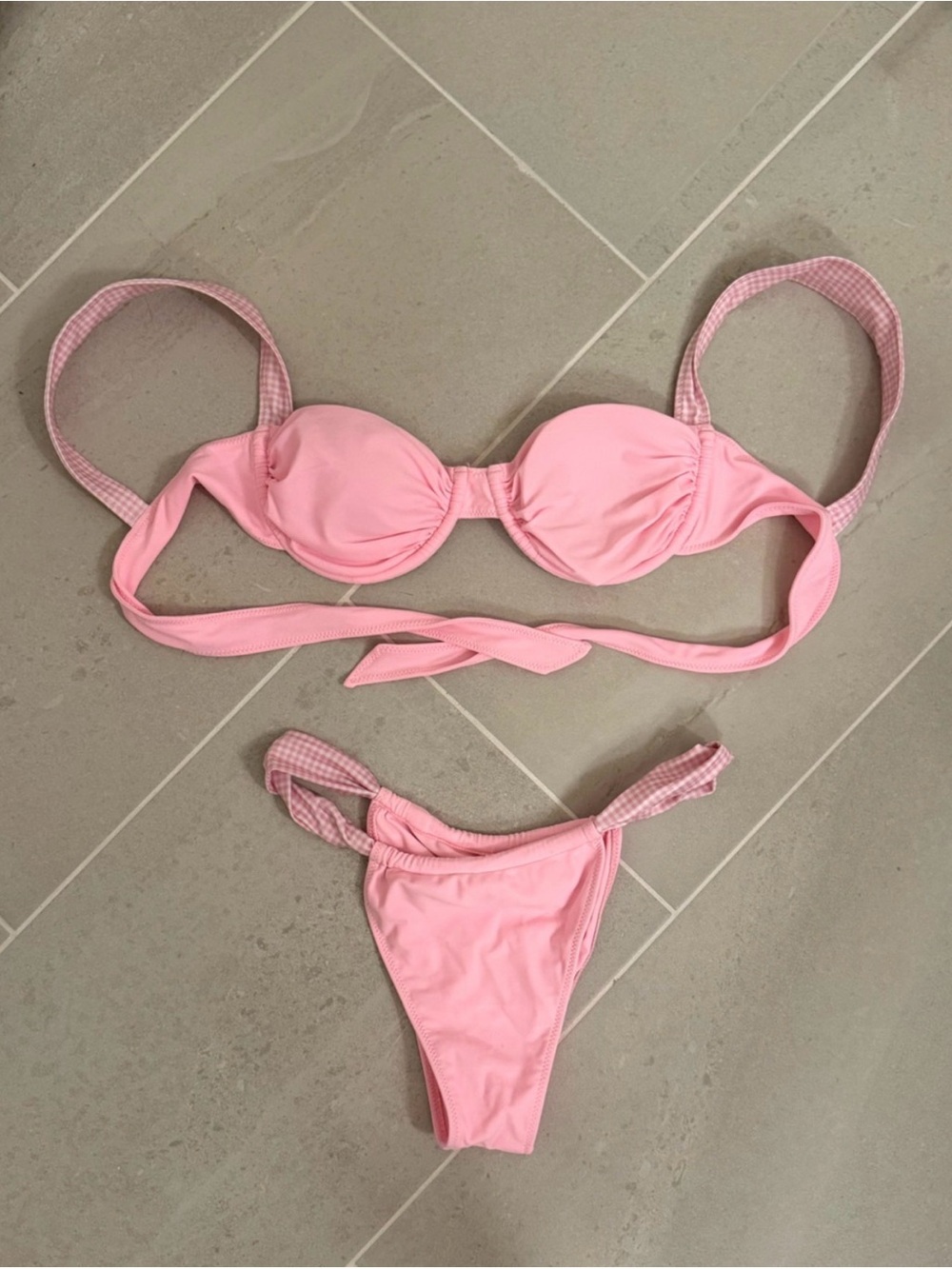 Strawberry Milk Mob - Light Pink Two-Piece Bikini Set